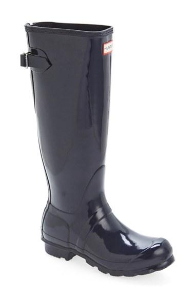 Women's Hunter Adjustable Back Gloss Rain Boot