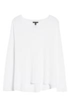 Petite Women's Eileen Fisher Tencel Knit Sweater, Size P - White