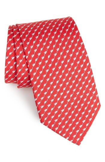 Men's Salvatore Ferragamo Mouse Print Silk Tie