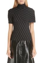 Women's Beaufille Asymmetrical Wave Knit Funnel Neck - Black