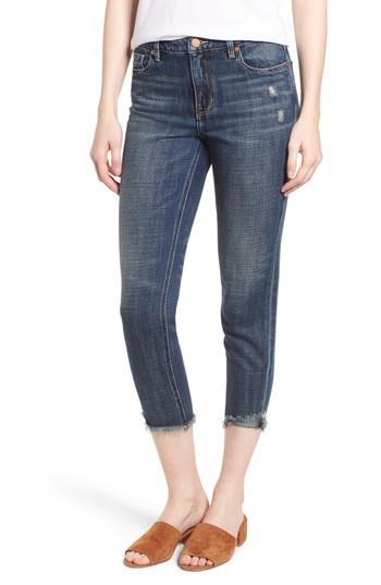 Women's Habitual Vale Slant Fray Hem Jeans - Blue