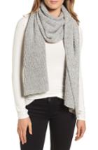 Women's Halogen Ribbed Muffler, Size - Grey