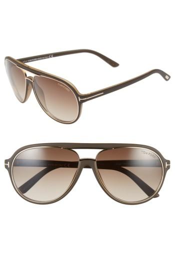 Women's Tom Ford 'sergio' 60mm Open Bridge Navigator Sunglasses -