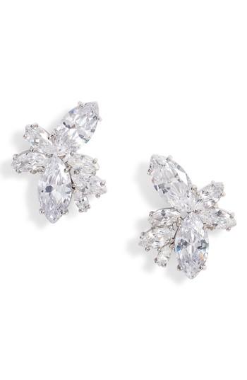 Women's Nina Floral Stone Cluster Stud Earrings