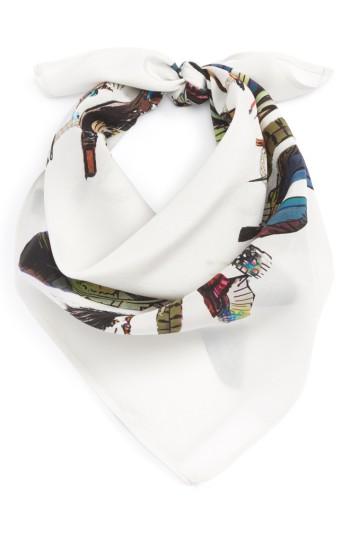 Women's Rockins Feathers Silk Bandana