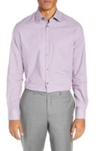 Men's John Varvatos Star Usa Regular Fit Stretch Solid Dress Shirt .5r - Purple