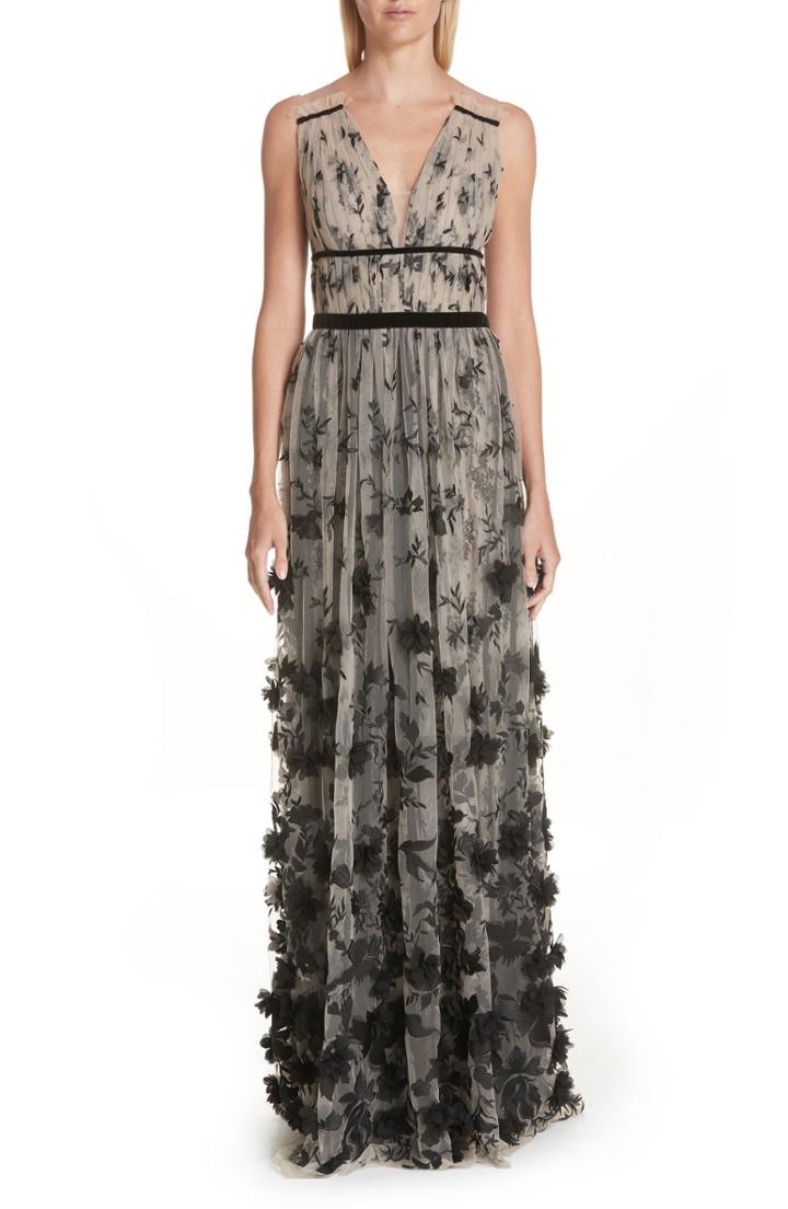 Women's Verdin 3d Flower Tulle Gown