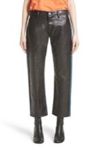 Women's Junya Watanabe Faux Leather Front Jeans - Black