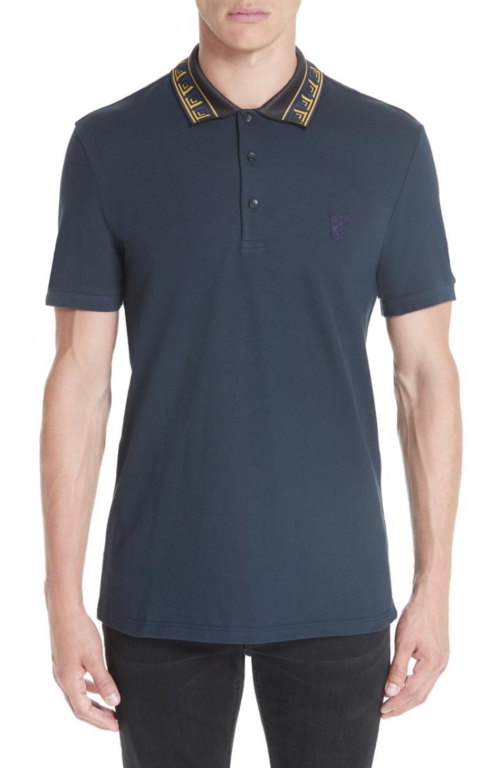 Men's Versace Collection Medusa Applique Polo