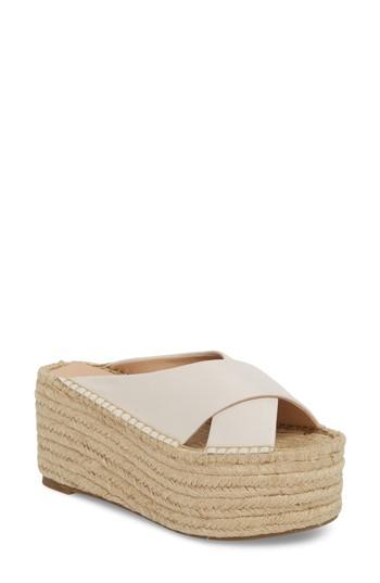 Women's Pour La Victoire Rica Espadrille Platform Sandal .5 M - White