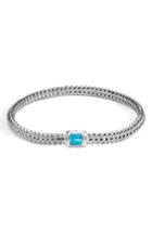 Women's John Hardy Classic Extra Small Silver & Turquoise Chain Bracelet