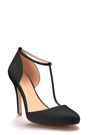 Women's Shoes Of Prey T-strap Pump A - Black