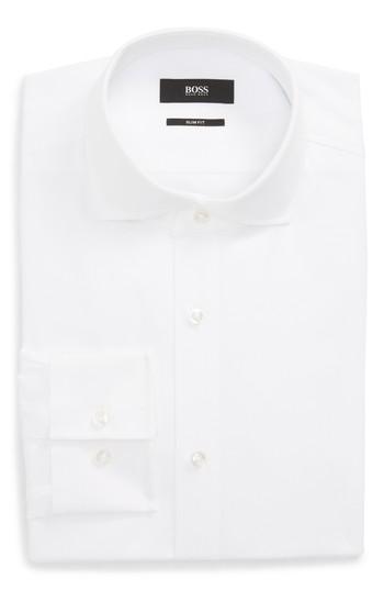 Men's Boss Jason Slim Fit Solid Dress Shirt .5 - White