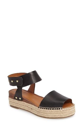 Women's Sarto By Franco Sarto Oak Platform Wedge Espadrille .5 M - Black