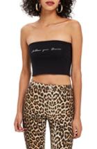 Women's Topshop Follow Your Dreams Embroidered Tube Top