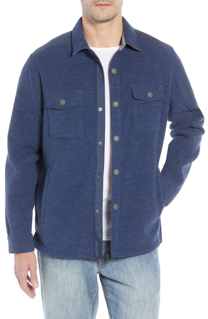 Men's Tommy Bahama San Pablo Cpo Fit Jacket, Size Medium - Blue