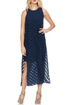 Women's Vince Camuto Diagonal Stripe Chiffon Maxi Dress - Blue