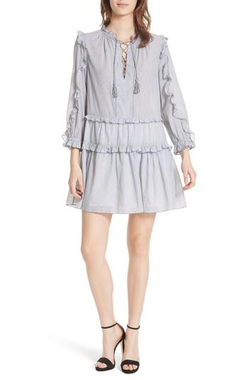 Women's Ulla Johnson Eddie Ruffle Trim Dress - Grey
