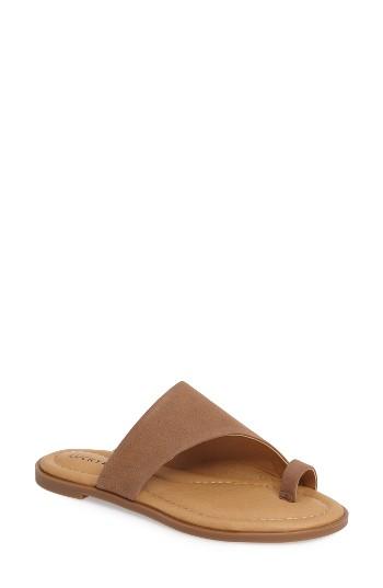 Women's Lucky Brand Anora Toe-loop Sandal .5 M - Brown