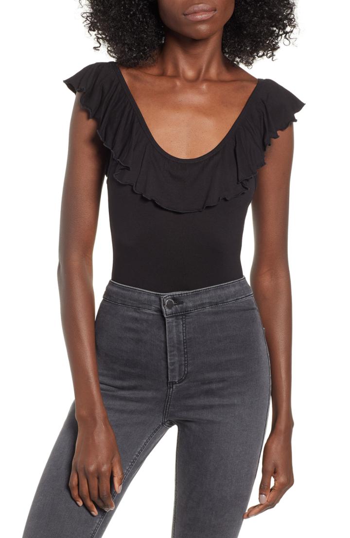 Women's Rip Curl Last Light Ruffle Bodysuit - Black