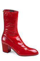 Men's Gucci Printyl Patent Leather Zip Boot Us / 6uk - Red