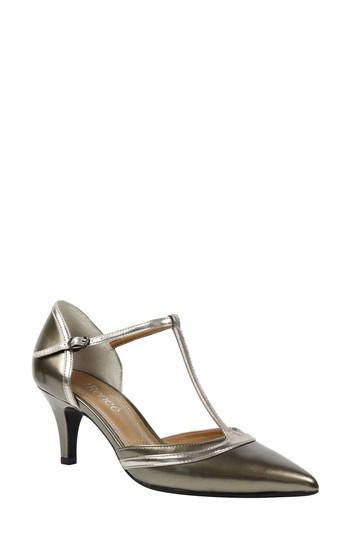 Women's J. Renee Emiliana T-strap Pump .5 B - Beige