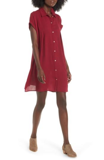 Women's Dee Elly Gauze Shirtdress - Red