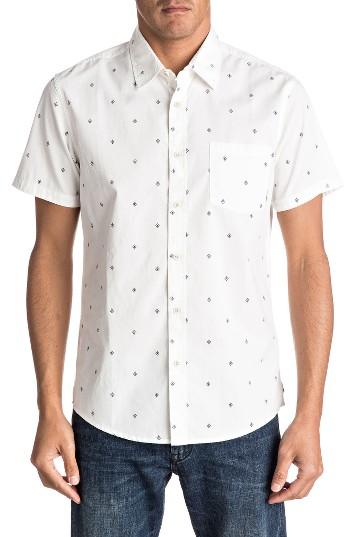 Men's Quiksilver Everyday Mini Print Woven Shirt - White