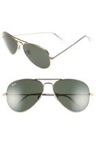 Men's Ray-ban Original Aviator 58mm Sunglasses - Gold/ Grey Green
