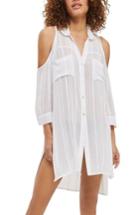 Women's Topshop Jacquard Cold Shoulder Cover-up