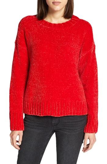 Women's Sanctuary Chenille Pullover, Size - Red