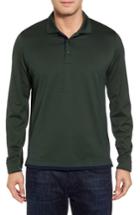 Men's David Donahue Herringbone Jacquard Polo - Blue