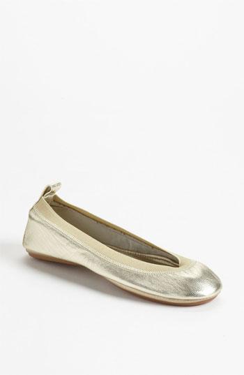 Yosi Samra Foldable Ballet Flat Gold 6 M