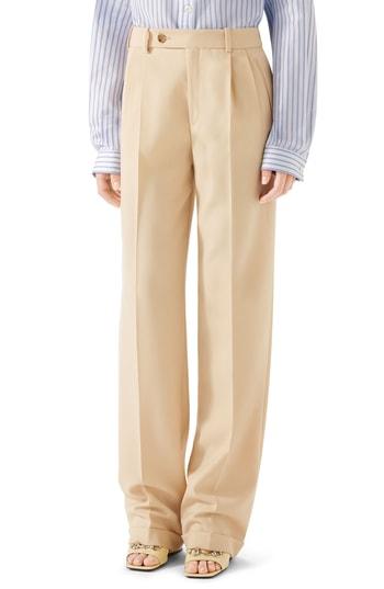 Women's Gucci Wool Cuffed Pants Us / 40 It - Ivory