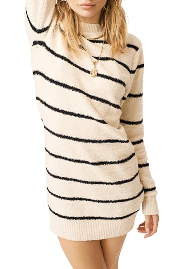 Women's Stone Row Foiled Again Stripe Sweater Dress - Ivory