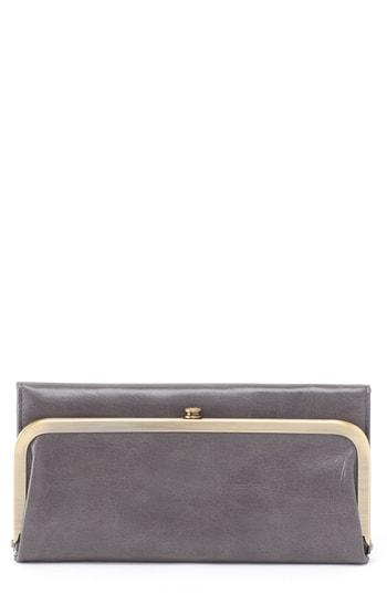 Women's Hobo Rachel Leather Frame Wallet - Grey