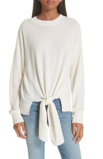 Women's Frame Knot Front Wool & Cashmere Sweater - Ivory