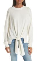 Women's Frame Knot Front Wool & Cashmere Sweater - Ivory