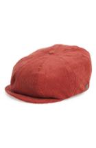 Women's Brixton Brood Corduroy Newsboy Cap - Brown