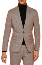 Men's Topman Skinny Fit Houndstooth Blazer