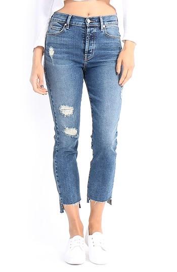 Women's Level 99 Skylar High-waist Step Hem Distressed Jeans - Blue