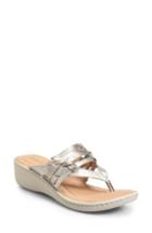 Women's B?rn Tansey Wedge Sandal M - Metallic