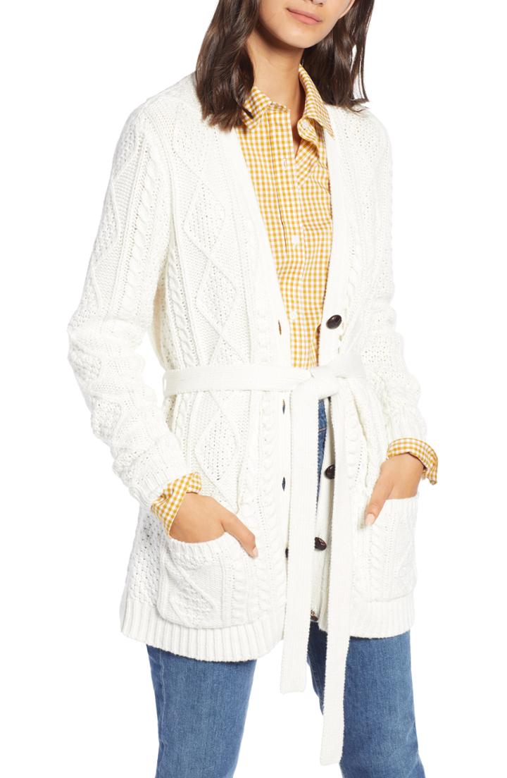 Women's 1901 Fisherwoman Cardigan, Size - Black