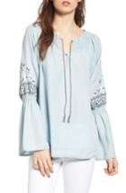 Women's Cupcakes And Cashmere Kendi Peasant Blouse - Blue