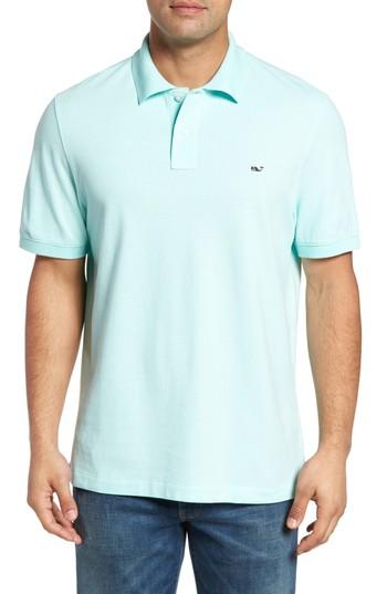 Men's Vineyard Vines Classic Pique Knit Polo - Blue/green