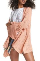 Women's Free People In My Element Kimono Sweater - Coral