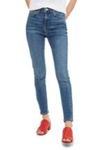 Women's Topshop Jamie High Waist Ankle Skinny Jeans X 36 - Blue