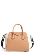 Givenchy Small Antigona Bicolor Sugar Leather Satchel - Beige