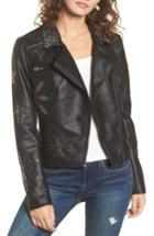 Women's Blanknyc Embellished Faux Leather Moto Jacket