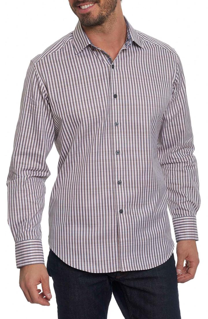 Men's Robert Graham Marion Classic Fit Stripe Shirt - White